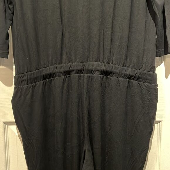 Gap Black Maternity Wrap 3/4 Sleeve Jumpsuit Size M NWT - Picture 11 of 15